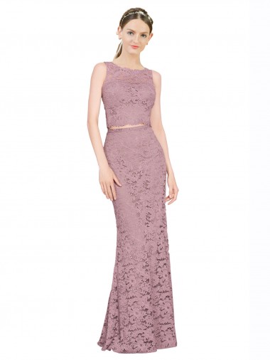 Mermaid Lace Illusion Neck Long Sleeveless Prom Dress / Bridesmaid Dress Norwich
