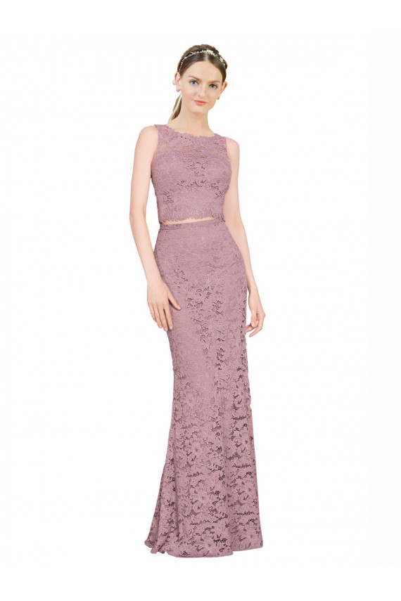 Mermaid Lace Illusion Neck Long Sleeveless Prom Dress / Bridesmaid Dress Norwich
