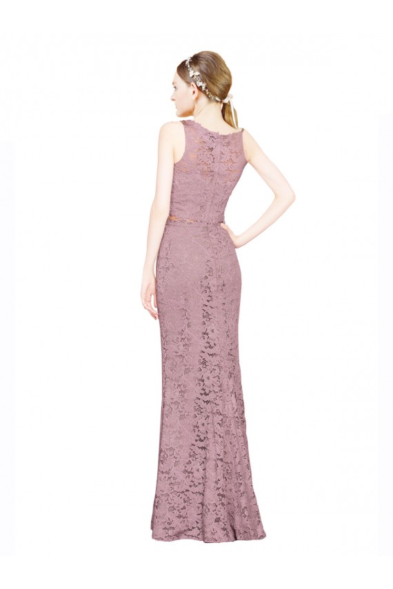 Mermaid Lace Illusion Neck Long Sleeveless Prom Dress / Bridesmaid Dress Norwich