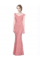 Salmon Lace Sweetheart Long Sleeveless Prom Dress / Bridesmaid Dress Norwich