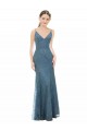Open Back Lace Spaghetti Straps Long Sleeveless Bridesmaid Dress Norwich