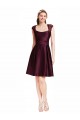 Open Back Satin & Lace Square Neck Knee Length Sleeveless Bridesmaid Dress Norwich