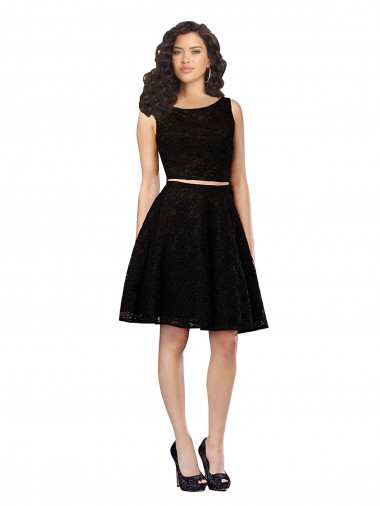 Lace Jewel Neck Knee Length Sleeveless Bridesmaid Dress Norwich