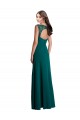 Open Back Soft Chiffon & Lace V-Neck Long Sleeveless Bridesmaid Dress Norwich