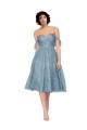 Keyhole Back Lace Off the Shoulder Knee Length Sleeveless Bridesmaid Dress Norwich