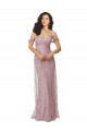 Keyhole Back Lace Off the Shoulder Long Sleeveless Bridesmaid Dress Norwich