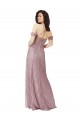 Keyhole Back Lace Off the Shoulder Long Sleeveless Bridesmaid Dress Norwich