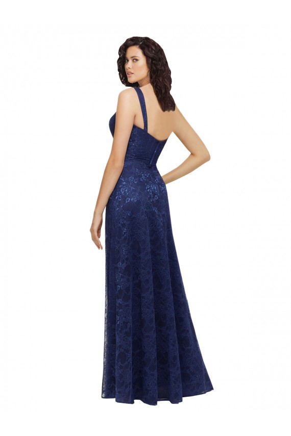 Low Back Lace V-Neck Long Sleeveless Bridesmaid Dress Norwich
