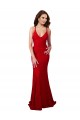 Open Back Lace V-Neck Long Sleeveless Formal Dress / Bridesmaid Dress Norwich