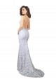 Open Back Lace High Neck Sweep Train Sleeveless Wedding Dress Norwich