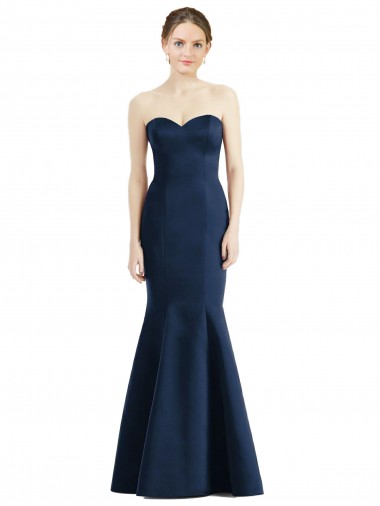 Satin Sweetheart Long Floor Length Sleeveless Bridesmaid Dress Norwich