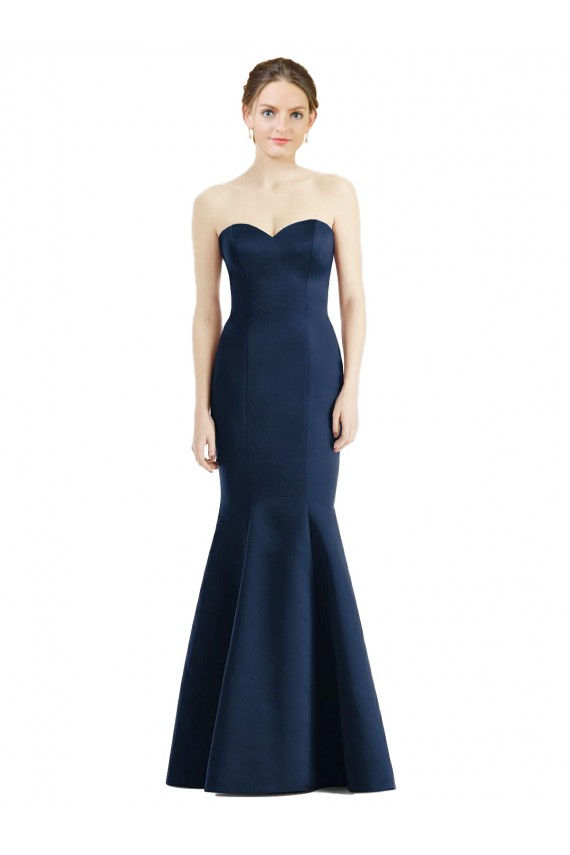 Satin Sweetheart Long Floor Length Sleeveless Bridesmaid Dress Norwich