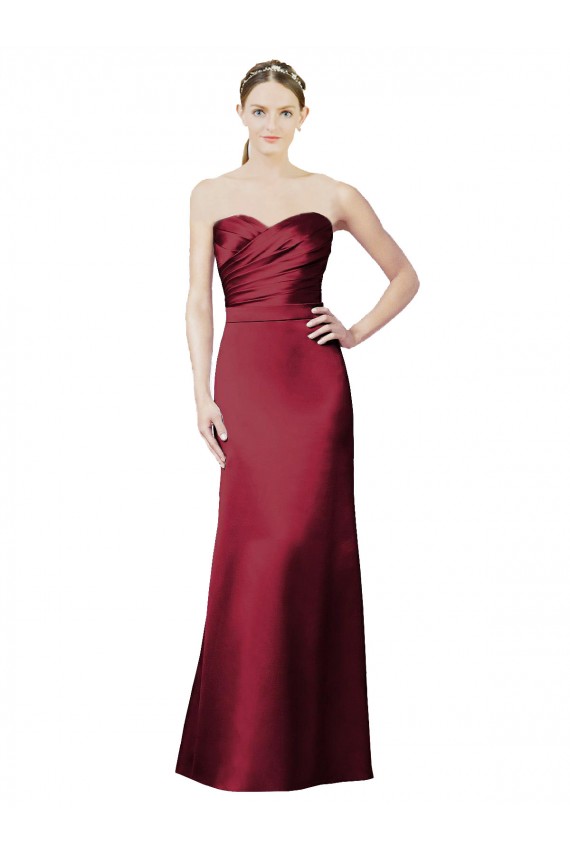 Satin Sweetheart Long Sleeveless Bridesmaid Dress / Evening Dress Norwich