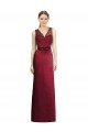 Satin & Lace V-Neck Long Sleeveless Bridesmaid Dress Norwich
