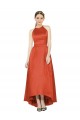 Satin Halter Neck Sleeveless High Low Bridesmaid Dress Norwich