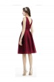 Satin Bateau Neck Knee Length Sleeveless Bridesmaid Gown Norwich