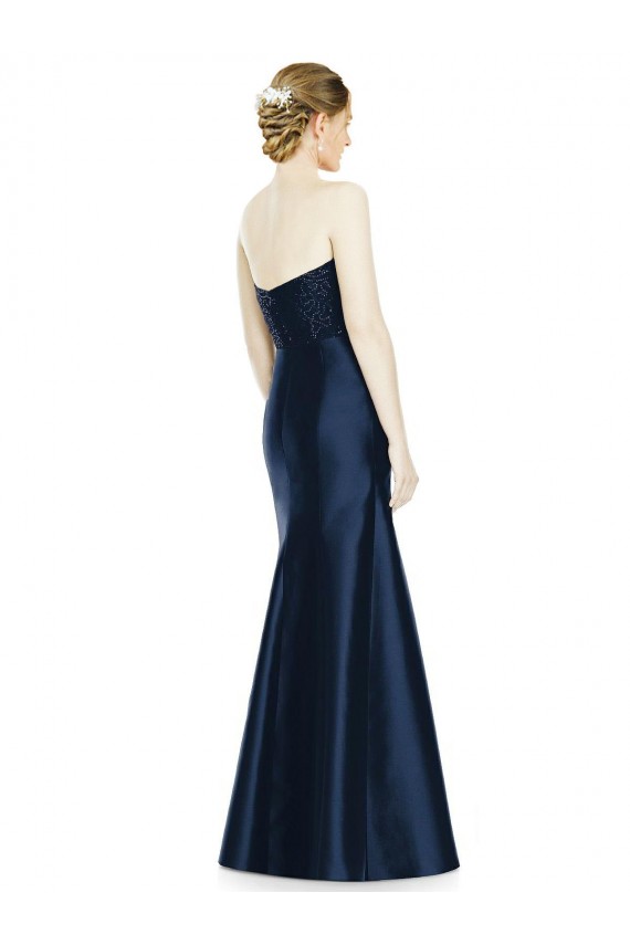 Satin Sweetheart Long Sleeveless Evening Dress / Bridesmaid Dress Norwich