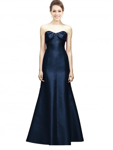 Mermaid Satin Sweetheart Long Sleeveless Bridesmaid Dress Norwich