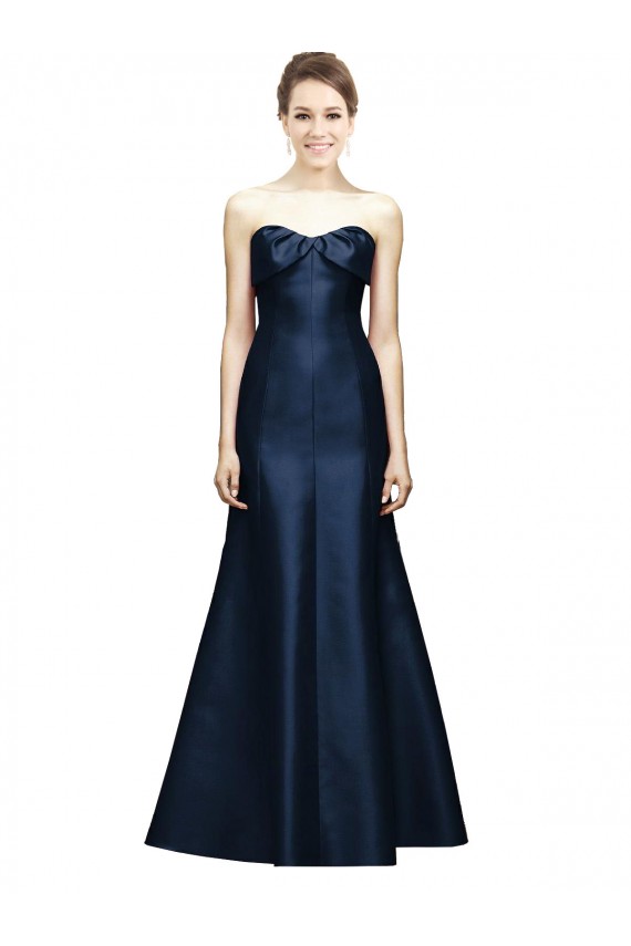 Mermaid Satin Sweetheart Long Sleeveless Bridesmaid Dress Norwich