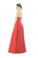 Firecracker Satin Jewel Neck Long Sleeveless Bridesmaid Dress Norwich