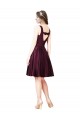 V-Back Satin Bateau Neck Knee Length Sleeveless Prom Dress / Bridesmaid Dress Norwich