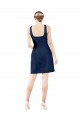 Satin V-Neck Knee Length Sleeveless Bridesmaid Gown Norwich