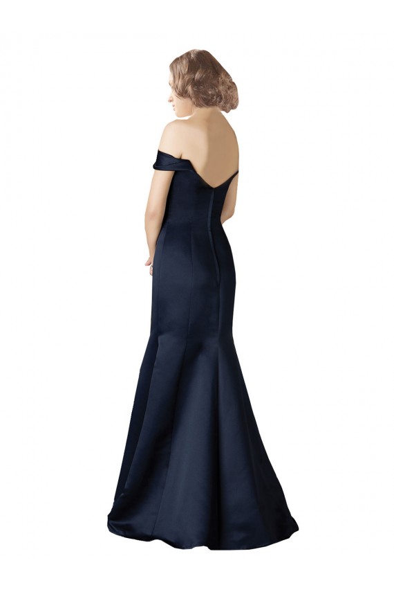 Satin Off the Shoulder Long Cap Sleeves Prom Dress / Bridesmaid Dress Norwich