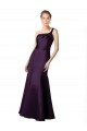 Grape Satin One Shoulder Long Sleeveless Prom Dress / Bridesmaid Dress Norwich