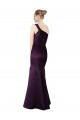 Grape Satin One Shoulder Long Sleeveless Prom Dress / Bridesmaid Dress Norwich