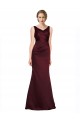 Low Back Satin V-Neck Long Sleeveless Black Tie Evening Gown / Prom Dress / Bridesmaid Dress Norwich
