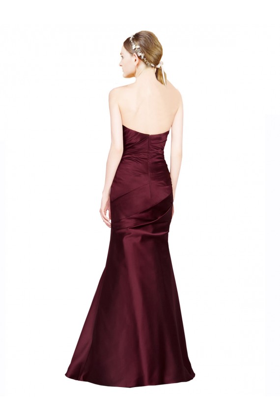 Low Back Satin Sweetheart Long Sleeveless Formal Evening Gown / Prom Dress / Bridesmaid Dress Norwich