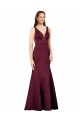 V-Back Satin V-Neck Long Sleeveless Formal Evening Gown / Prom Dress / Bridesmaid Dress Norwich