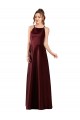 Satin Halter Neck Long Sleeveless Prom Dress / Bridesmaid Dress Norwich