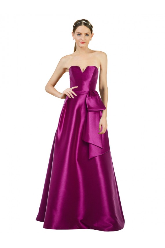 Satin V-Neck Long Sleeveless Prom Dress / Bridesmaid Dress Norwich