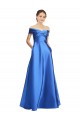 Satin Off the Shoulder Long Sleeveless Black Tie Evening Gown / Prom Dress / Bridesmaid Dress Norwich
