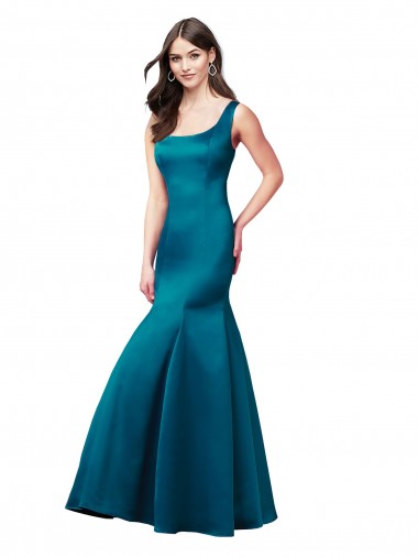 Satin Bateau Neck Long Sleeveless Prom Dress / Bridesmaid Dress Norwich