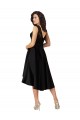 Satin & Lace Illusion Neck Midi Length Sleeveless High Low Bridesmaid Dress Norwich