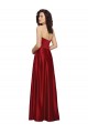Dark Red Satin Strapless Long Sleeveless Prom Dress / Bridesmaid Dress Norwich