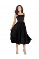 Satin Square Neck Knee Length Sleeveless Prom Dress / Bridesmaid Dress Norwich