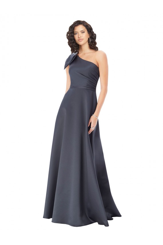 Satin One Shoulder Long Sleeveless Formal Evening Gown / Prom Dress / Bridesmaid Dress Norwich