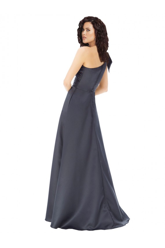 Satin One Shoulder Long Sleeveless Formal Evening Gown / Prom Dress / Bridesmaid Dress Norwich