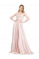 Pink Satin Off the Shoulder Long Sleeveless Formal Evening Gown / Prom Dress / Bridesmaid Dress Norwich