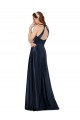 Keyhole Back Satin V-Neck Long Sleeveless Formal Evening Gown / Prom Dress / Bridesmaid Dress Norwich