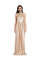 Gold Sequin Halter Neck Long Sleeveless Formal Evening Gown / Prom Dress / Bridesmaid Dress Norwich