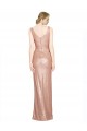 Rose Gold Sequin V-Neck Long Sleeveless Bridesmaid Dress / Evening Dress Norwich
