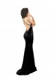 Open Back Sequin V-Neck Long Sleeveless Black Tie Evening Gown / Prom Dress / Bridesmaid Dress Norwich