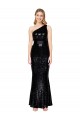Black Sequin One Shoulder Long Sleeveless Formal Evening Gown / Prom Dress / Bridesmaid Dress Norwich