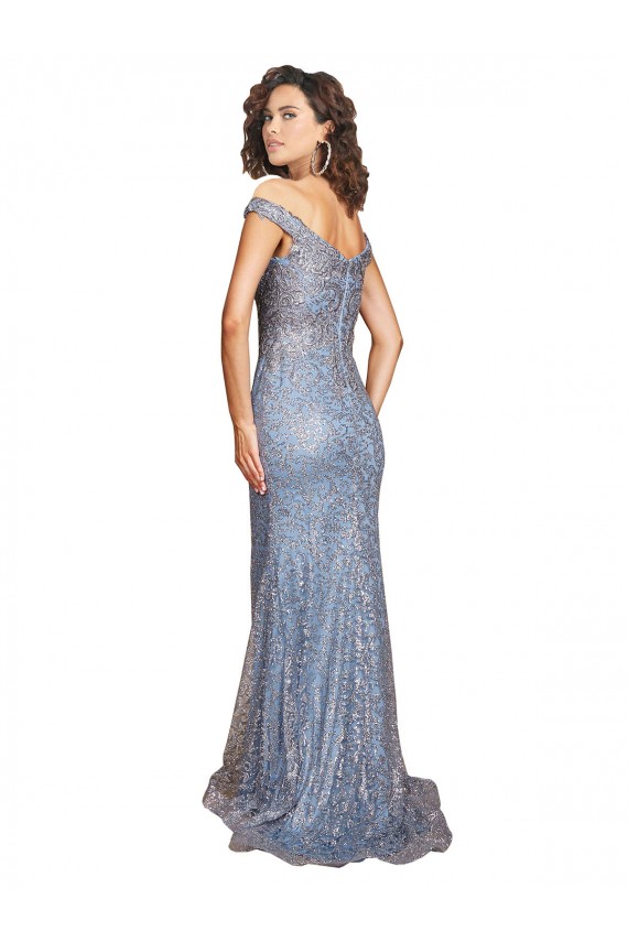 Sequin Off the Shoulder Long Sleeveless Formal Evening Gown / Prom Dress / Bridesmaid Dress Norwich