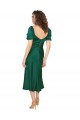 Low Back Silk like Satin Sweetheart Midi Length Short Sleeves Formal Evening Gown / Prom Dress / Bridesmaid Dress Norwich