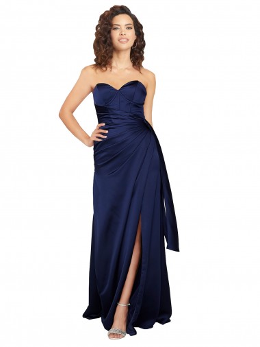 Silk like Satin Sweetheart Long Sleeveless Formal Evening Gown / Prom Dress / Bridesmaid Dress Norwich